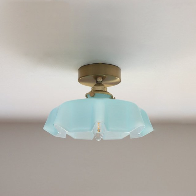 Pendant Lamp Retro Vintage Flower Glass Hanging and ceiling Light