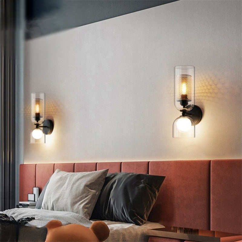 Double Head Glass Wall Lamp