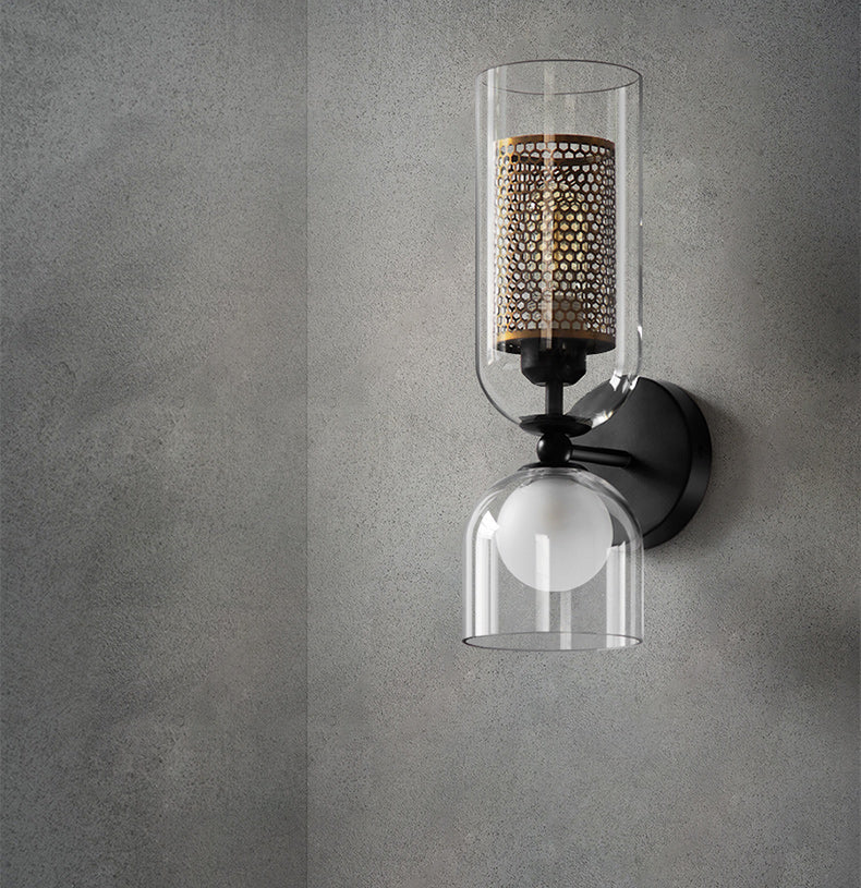 Double Head Glass Wall Lamp