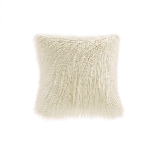 Edina Faux Fur Square Pillow