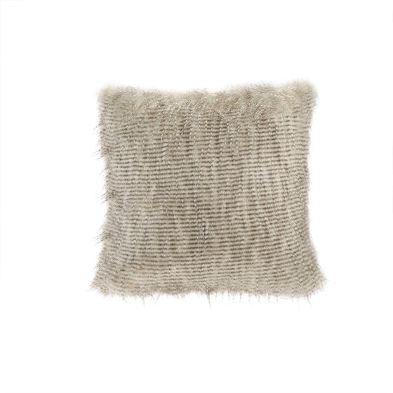 Edina Faux Fur Square Pillow