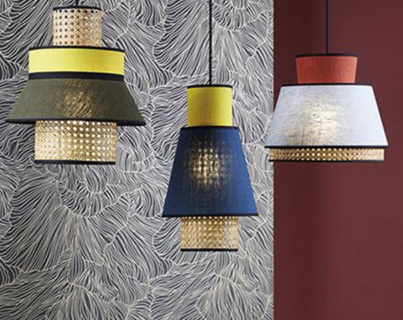 Lampes suspendues modernes en rotin Edo