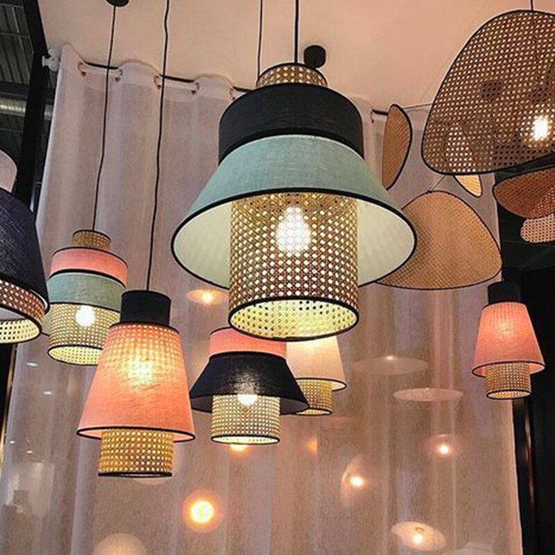 Edo Rattan Modern Pendant Lights