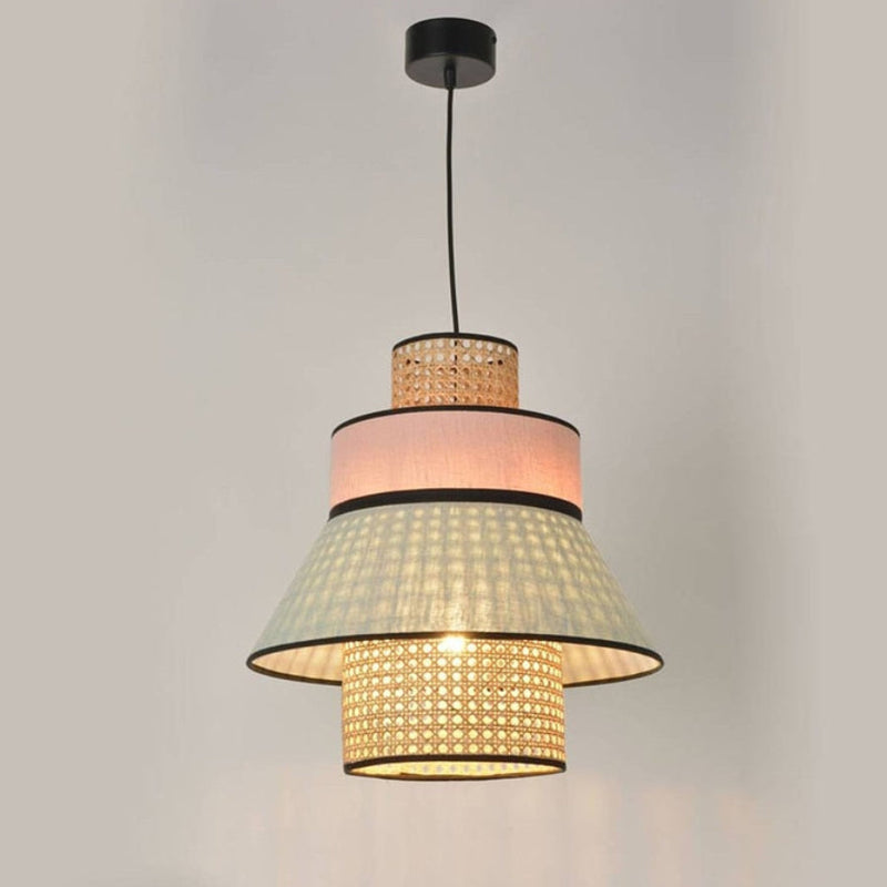 Lampes suspendues modernes en rotin Edo