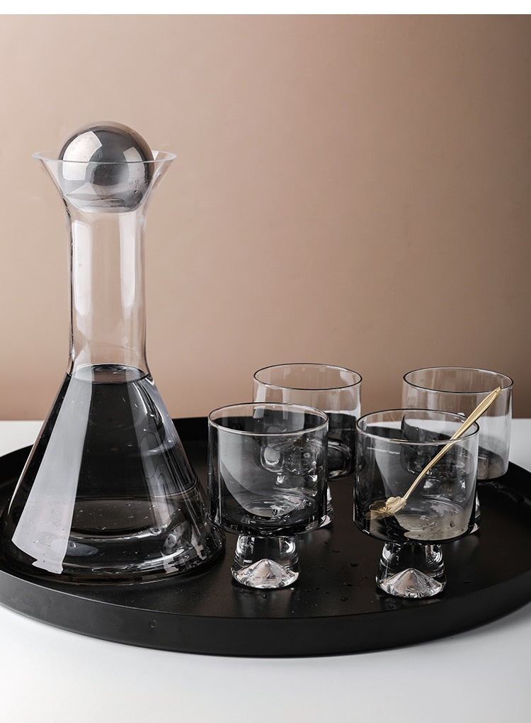 Drinkware European Style Crystal Glass Rose Gold Decanter Wine Set