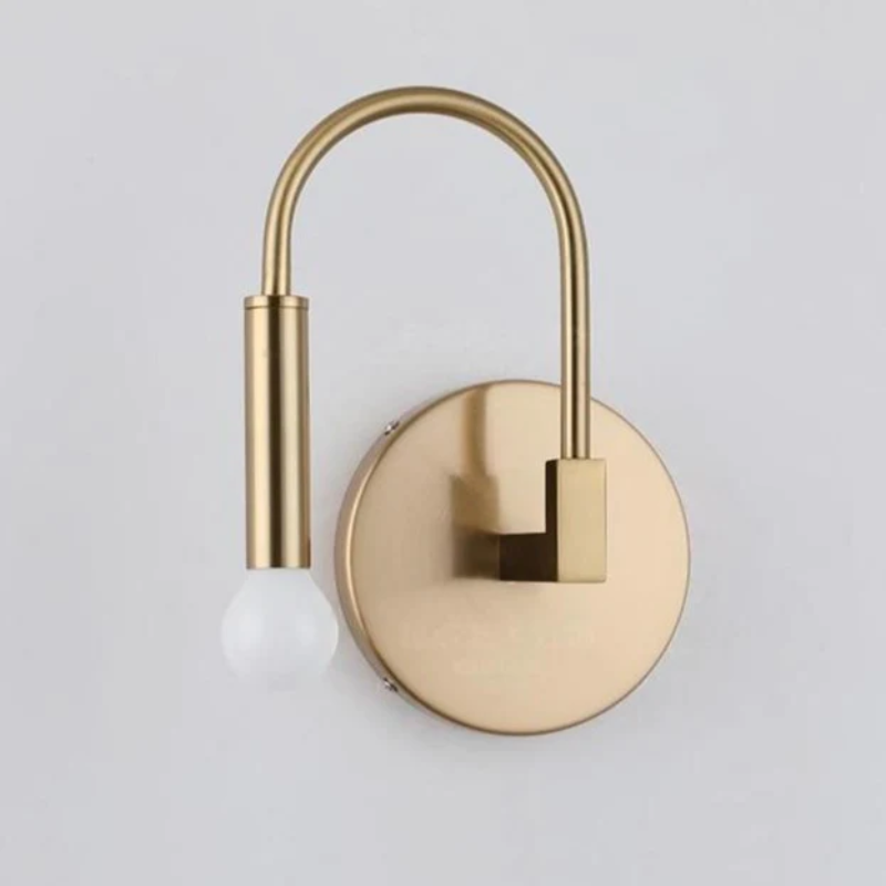 Round Gold Lamp Arm Wall Light