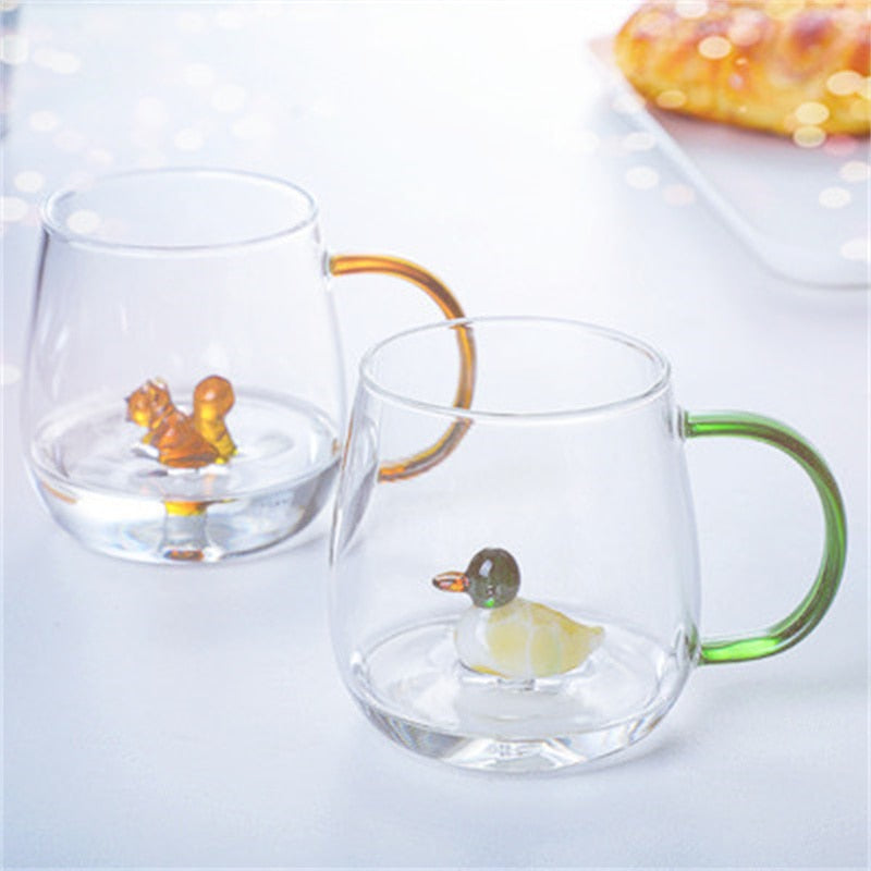 Farmland 3D Animal Glass Drinking Cups