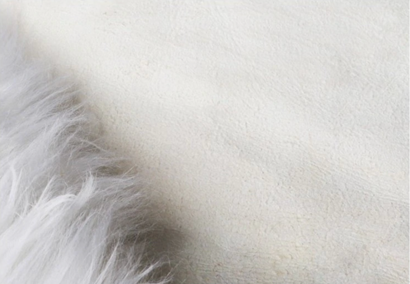 rectangle white faux fur sheepskin throw and area rug