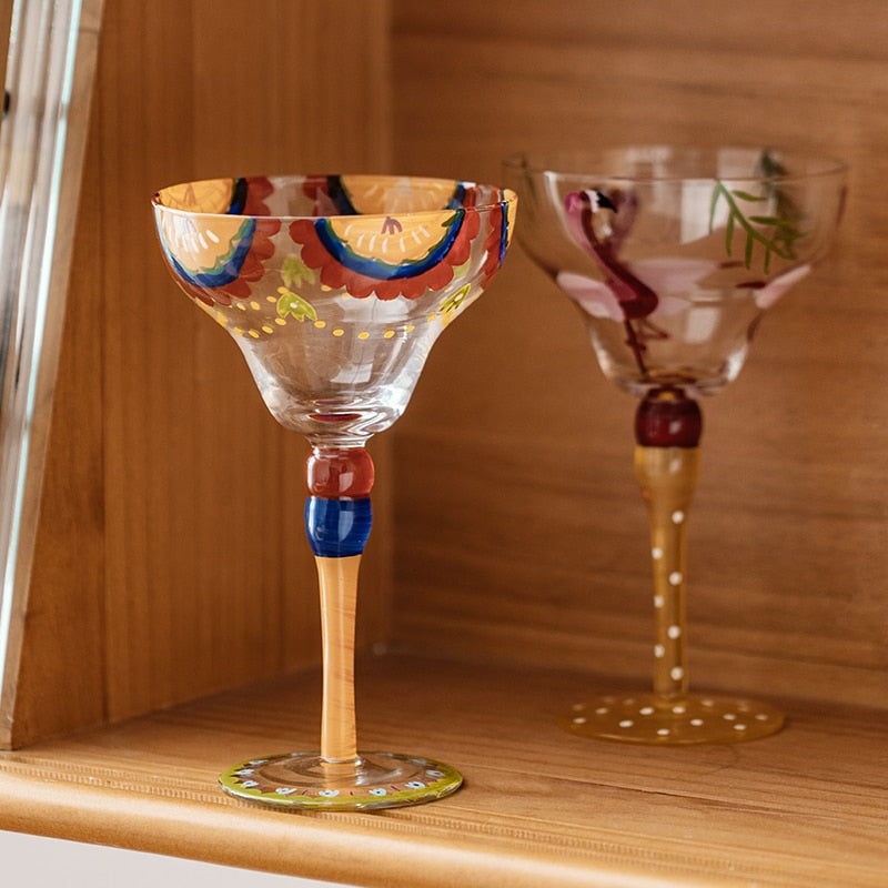 Multicolored  Margarita Glass Coupes