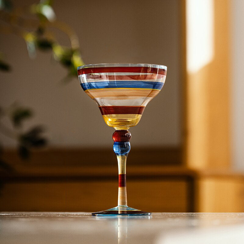 Multicolored  Margarita Glass Coupes