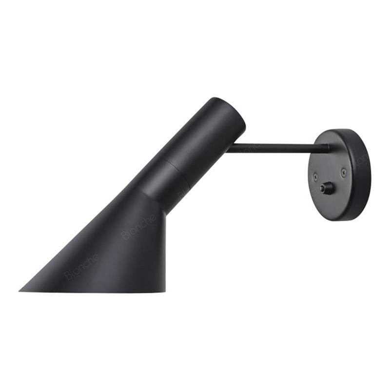 tilted aluminum black white modern wall lamp