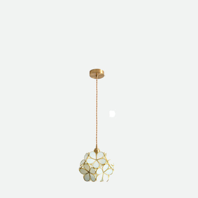 Glass Stone Hanging Pendant Lights Flower Design