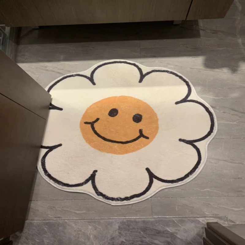 Multi-function Fleece Door Mat Flower Shaped