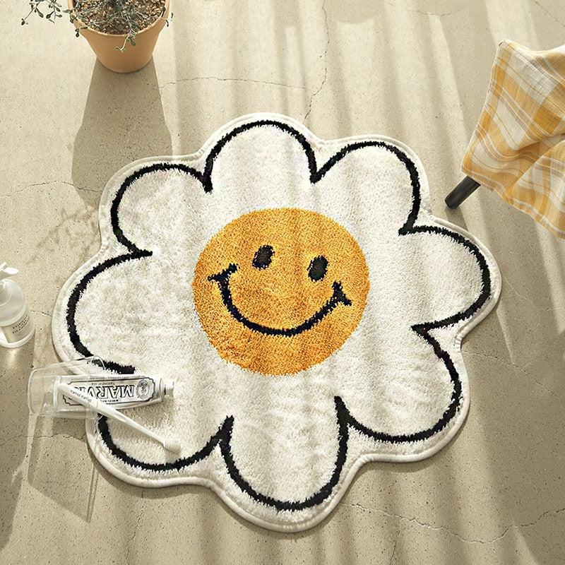 Multi-function Fleece Door Mat Flower Shaped