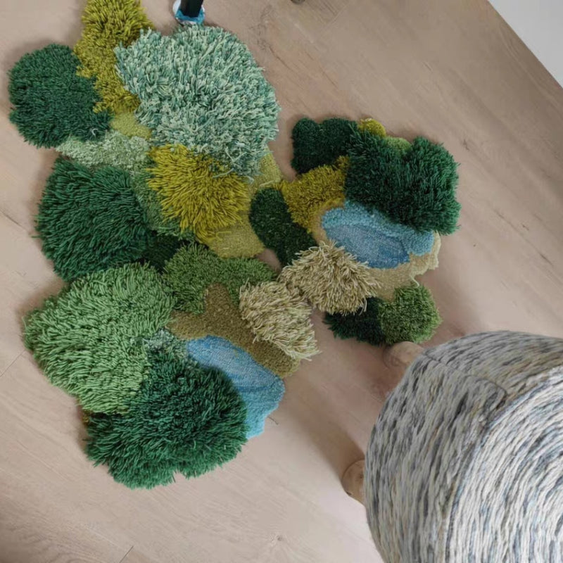 Handmade Anti-Slip Forest Style Wool Area Rug