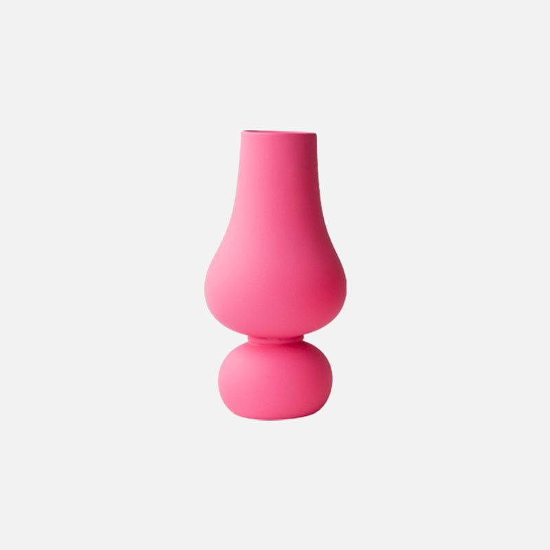 Fuchsia Abstract Ceramic Vase