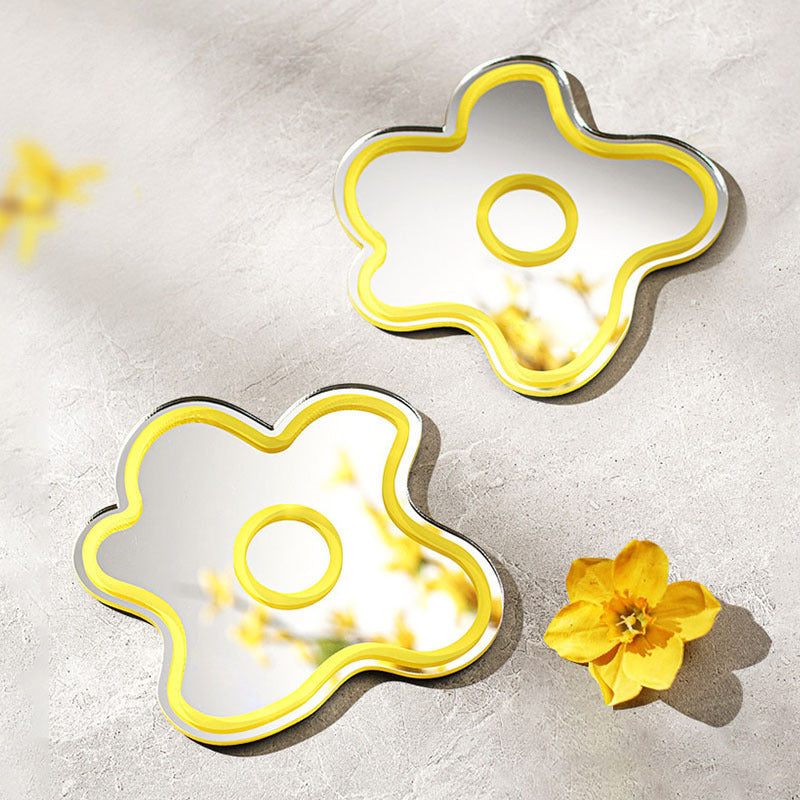 Funny Flower Mirror Coasters