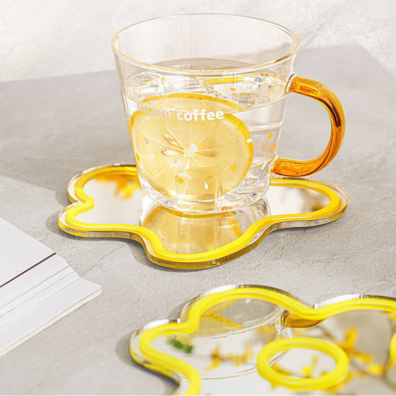 Funny Flower Mirror Coasters