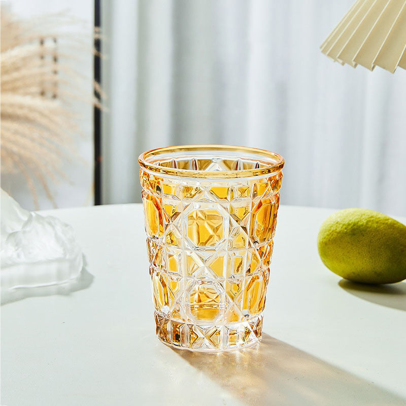 Genie Checkered Diamond Glass Drinking Cup