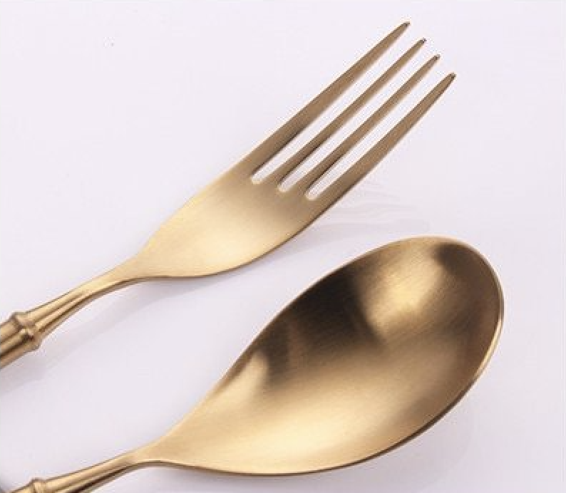 Gold Cutlery Set Stainless Steel Cutlery Set Western Food Tableware Luxury Metal Fork Teaspoon Knife Cutlery Set tableware