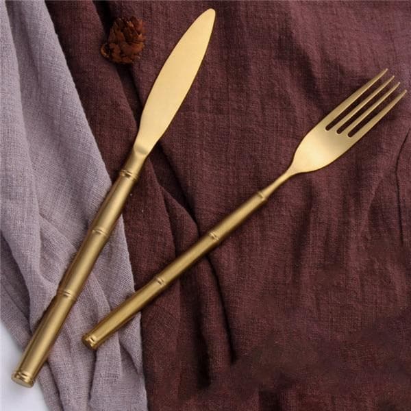 Gold Cutlery Set Stainless Steel Cutlery Set Western Food Tableware Luxury Metal Fork Teaspoon Knife Cutlery Set tableware