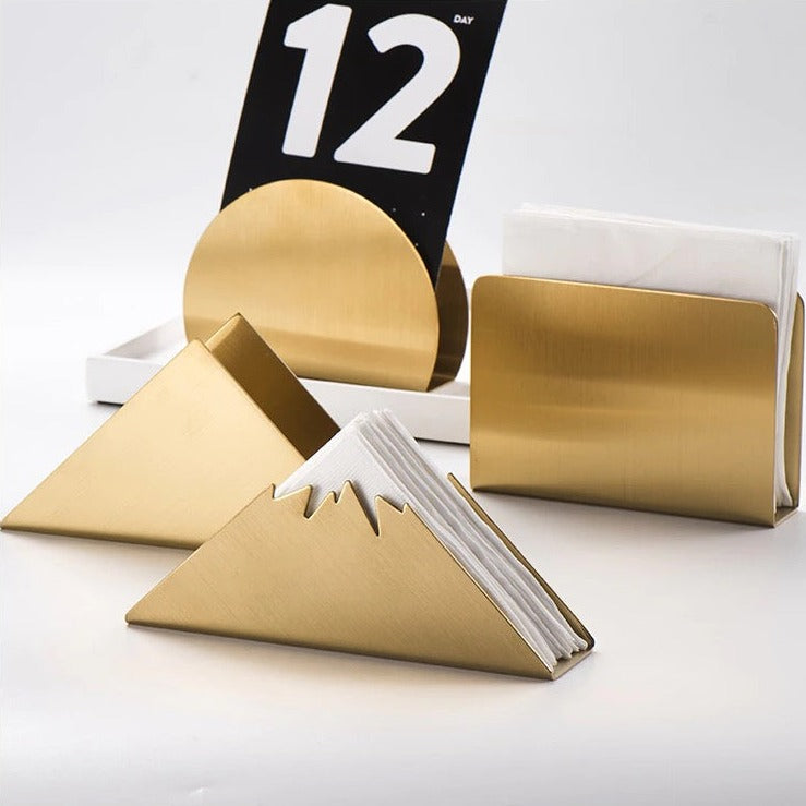 Gold Style Napkin Holder metallic high quality