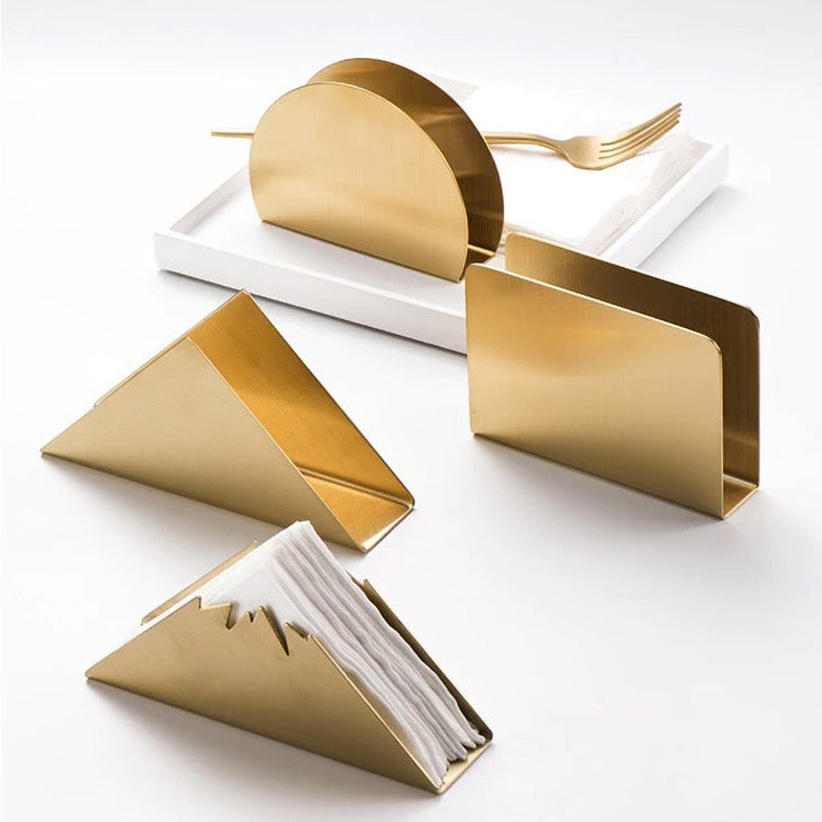 Gold Style Napkin Holder metallic high quality 