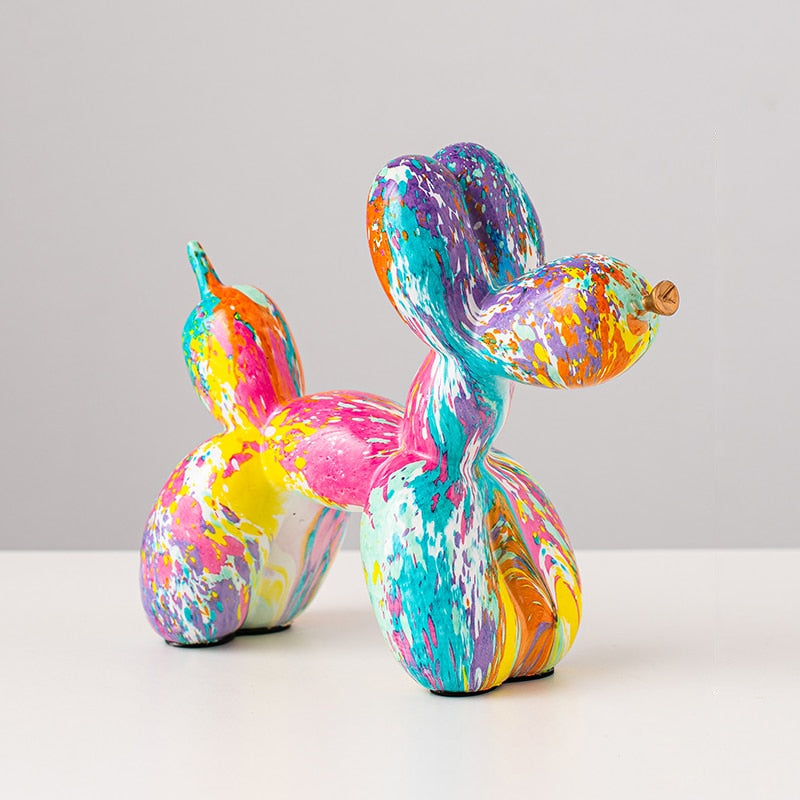 Graffiti Balloon Dog Resin Statue