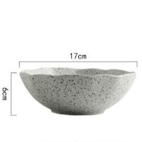 High quality ceramic plates and bowls with granite texture