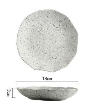 High quality ceramic plates and bowls with granite texture