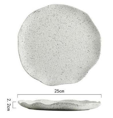 High quality ceramic plates and bowls with granite texture