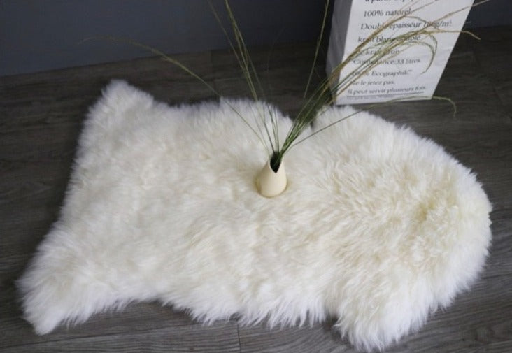 Genuine Sheepskin Wool Soft Fur Rug Throw