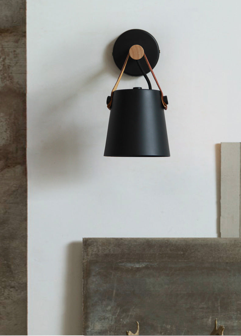 Modern Wood & Metal Wall Sconce - Final Sale