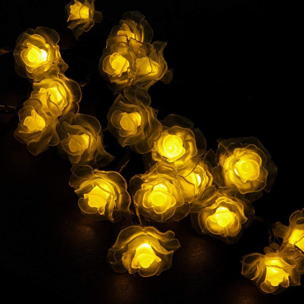 Deluxe Rose Flower LED String Lights