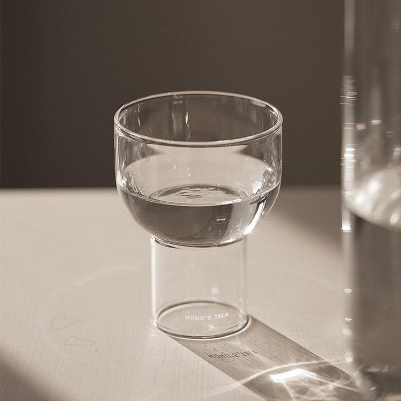 round clear glass cups