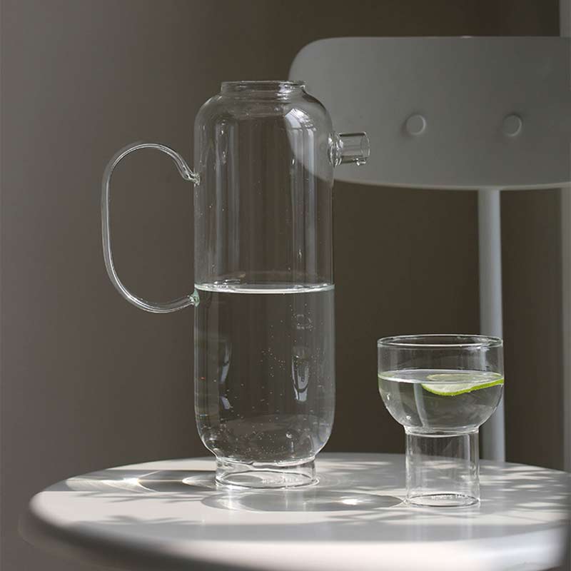 round clear glass cups