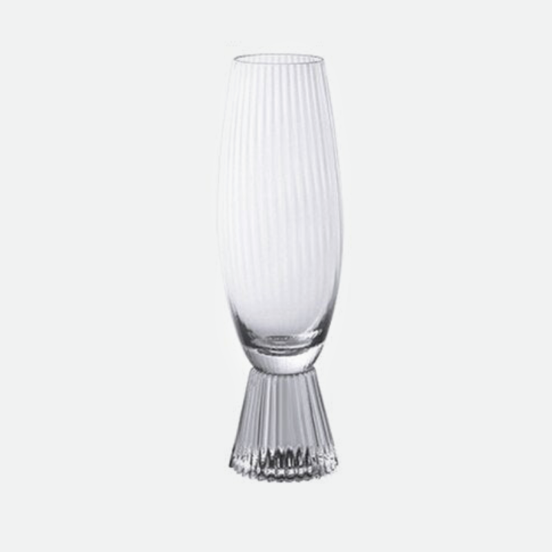 Ripple Glass Round Goblet & Flute