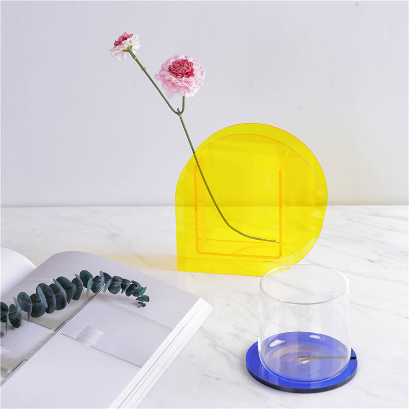 Acrylic Glass Round Rich Colored Tint Non Slip Coaster