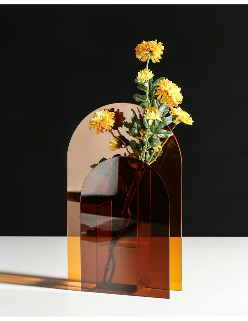 abstract Acrylic Translucent colors vase