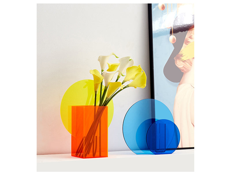 High Shine Translucent Acrylic Vases & Desktop Organizer