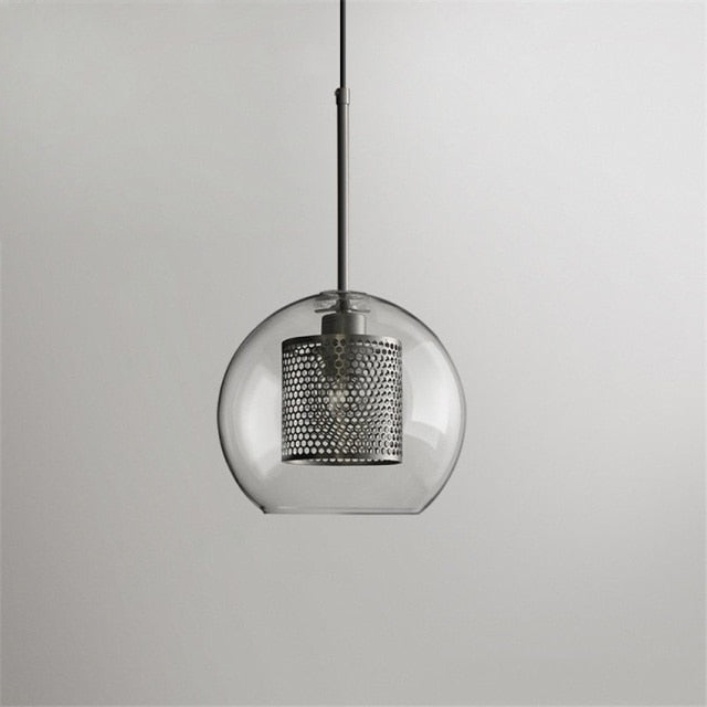 Honeycomb Glass & Metal Pendant Light