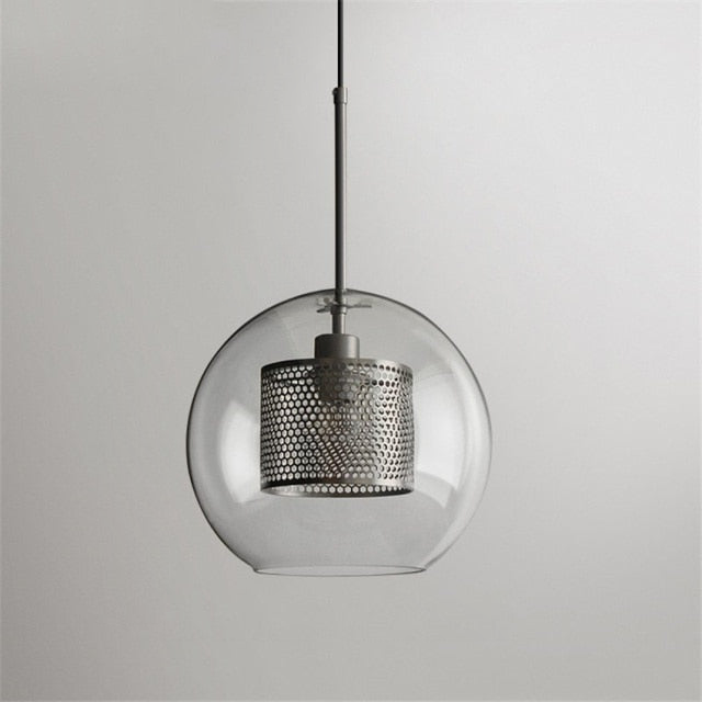 Honeycomb Glass & Metal Pendant Light