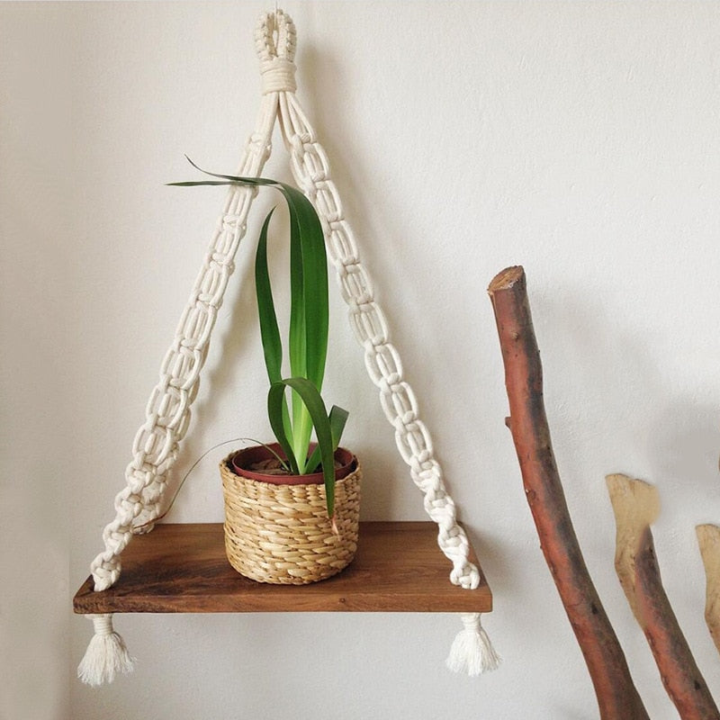 Hortensia Macrame Hanging Shelf