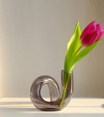 Colored Glass Loop Candle and flower Vase