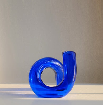 Colored Glass Loop Candle and flower Vase