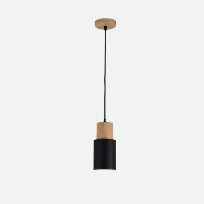 cylinder pendant lights Metal and Wood with LED light