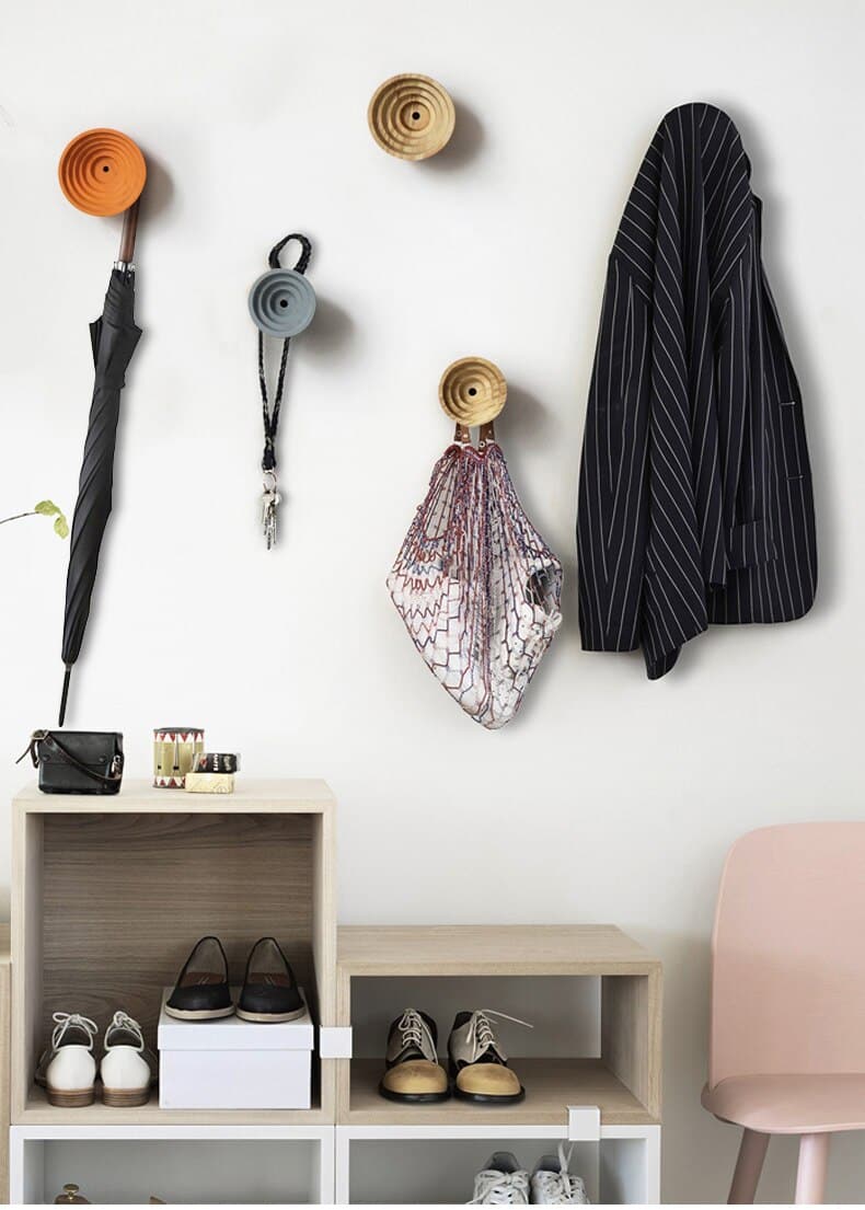 Scandinavian Wooden Wall Hangers and Decor for Room and Office