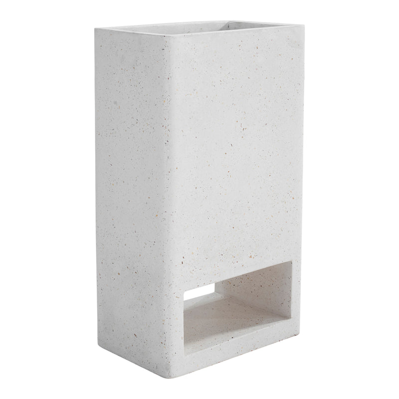 terrazzo cement ivory planter modern patio decor