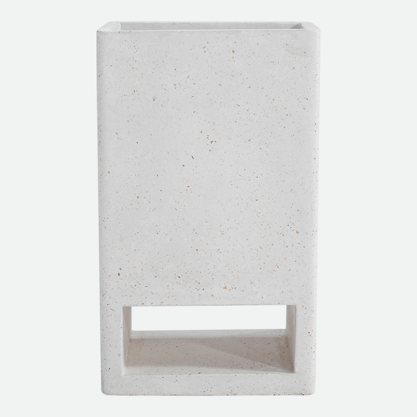 terrazzo cement ivory planter modern patio decor