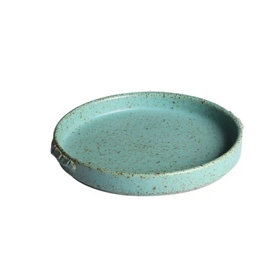 round Ceramic Porcelain Glazed finish green dinnerware